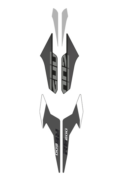 Black Sea Port Bajaj Rs200 Pulsar Sticker