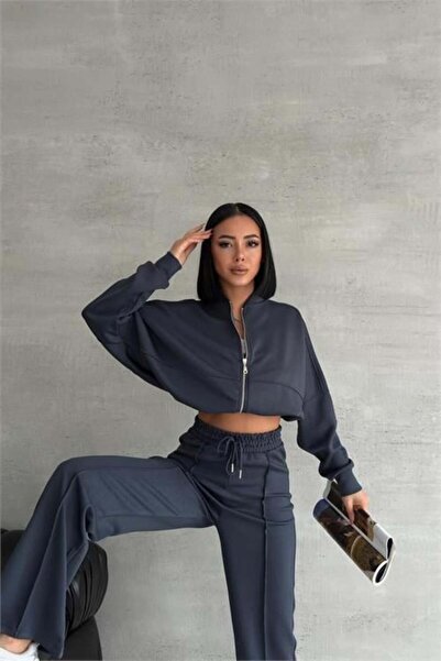 Dipmoda Kadın Oversize Likralı Eşofman Takımı Dpnbg001