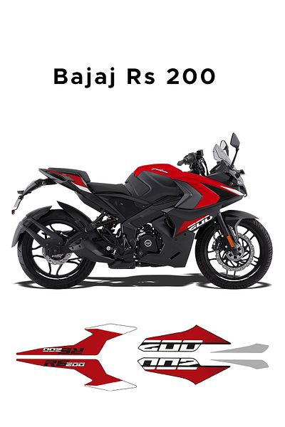 Black Sea Port Bajaj Rs200 Pulsar Sticker