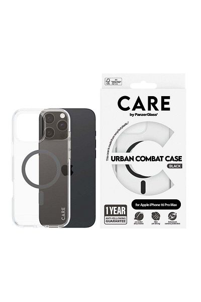 PanzerGlass CARE by PanzerGlass iPhone 16 Pro Max الرائد في المناطق الحضرية القتالية MagSafe - Siyah Kılıf