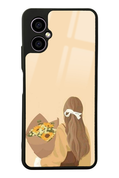 Spoyi Omix X3 Çiçekli Kız Tasarımlı Glossy Telefon Kılıfı