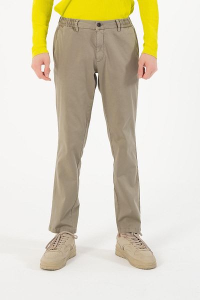 GMG FIRENZE Gmg Fırenze Standard Waist Regular Leg Slim Fit Light Khaki Men's Trousers GU23MFW01016