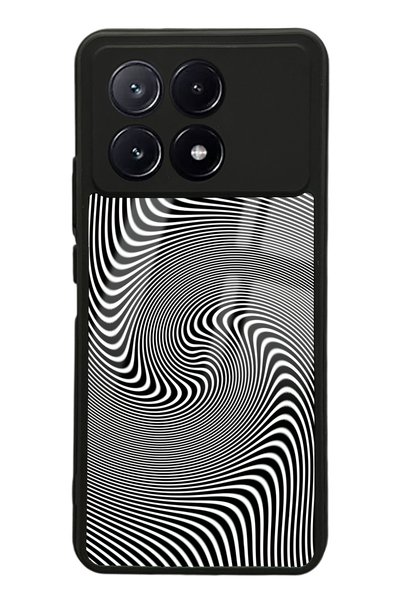 Spoyi حافظة هاتف لامعة بتصميم موجة Triptrance لهاتف Xiaomi Poco X6 Pro