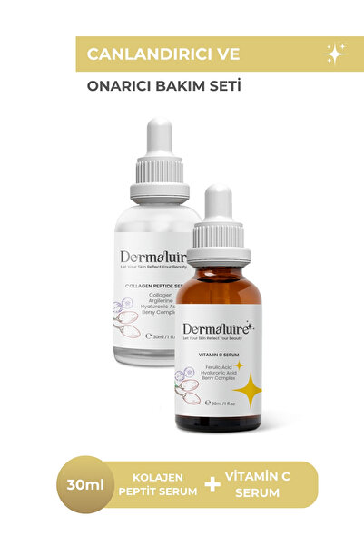 Dermaluire Canlandırıcı Ve Onarıcı Bakım Seti ( Vitamin C Serum, Collagen Pep...