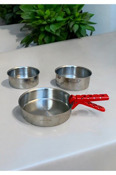 CAMPOUT Tencer tava set tak çıkar tutma kol köz fırın tava tencere  krom Çelik