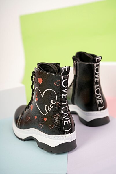 Aymer Termo Taban Kalpli Model Siyah Rugan Çocuk Bot