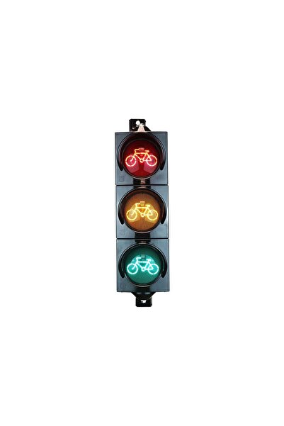 İleri Trafik 100 mm Power Led'li Sinyal Verici Bisiklet Figürlü