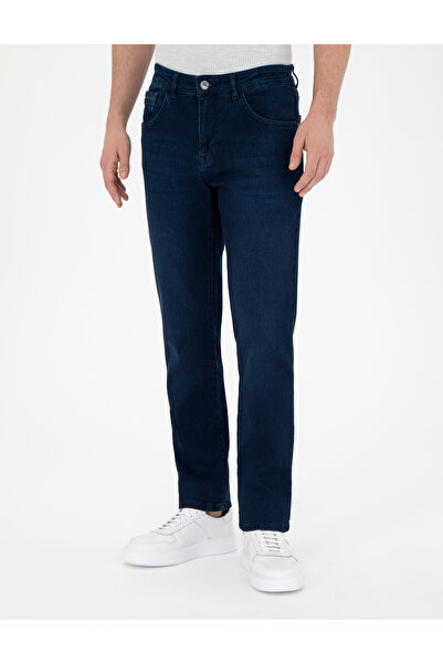 Pierre Cardin Koyu Lacivert Straight Fit Jean Pantolon 50285100-VR100