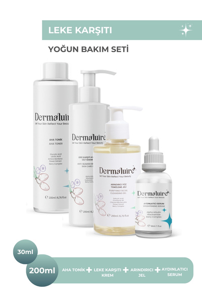 Dermaluire Leke Karşıtı Yoğun Bakım Seti ( Arındırıcı Jel, Leke Karşıtı Serum...