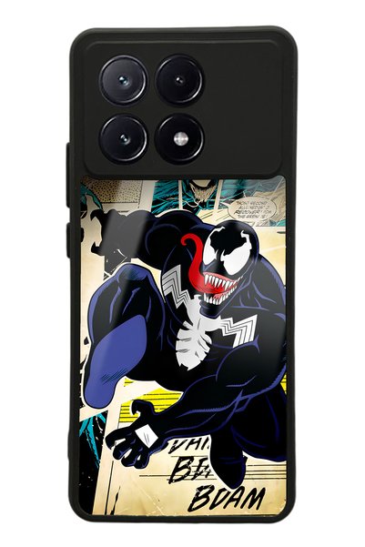 Spoyi حافظة هاتف لامعة بتصميم Venom لهاتف Xiaomi Poco X6 Pro