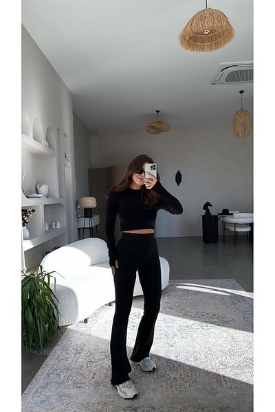Buket Teke Black Spanish Cotton Tights