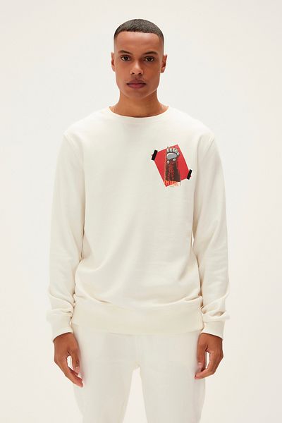 Bad Bear Here Crewneck Marshmallow