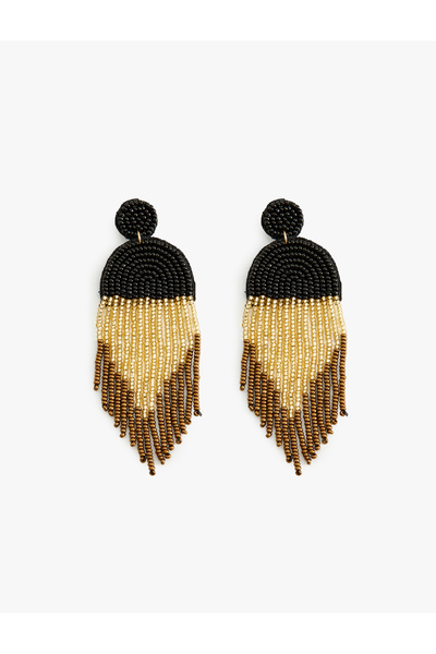 Koton Large Size Dangle Beaded Ethnic Earrings