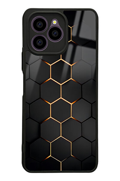 Spoyi Omix X6 Yellow Carbon Tasarımlı Glossy Telefon Kılıfı