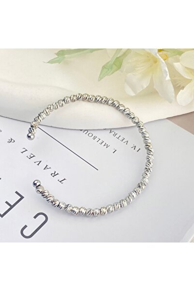 Kyver سوار دوريكا بسلسلة قابلة للتعديل، موديل مرن قابل للتعديل، فضي، 19 سم