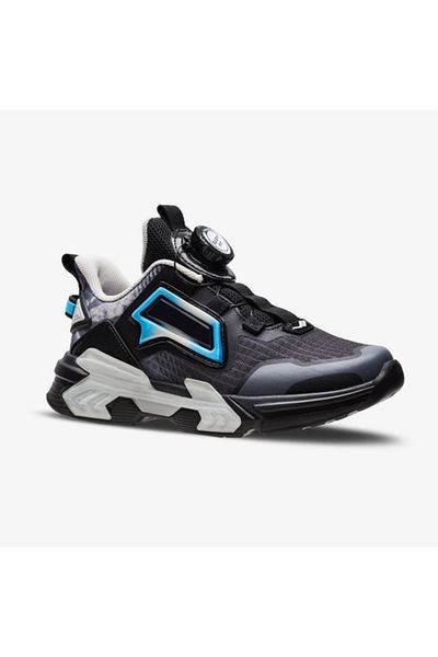 Lescon Pantofi sport pentru copii Maximus Phlon cu talpă ușoară (EASY-FIT) cu șireturi reglabile, negri