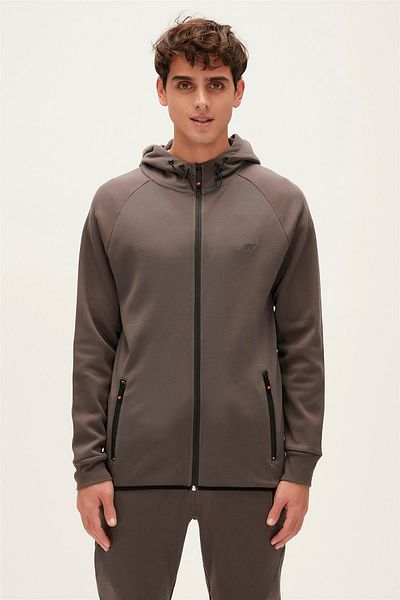 Bad Bear Leo Full-Zip Hoodie Anthracite Zippered Hooded Men's Sweatshirt