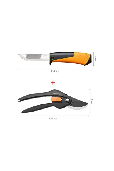 FiSKARS 111260-1000567 Budama Makası P26 + Bileyicili Ağır Iş Bıçağı