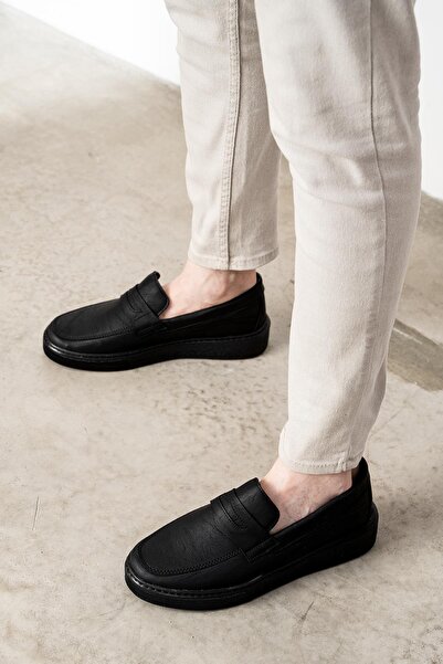 L.A Polo Men's Casual Black Color Loafers