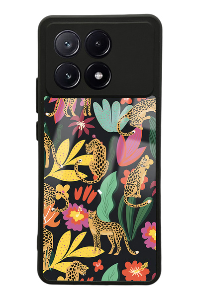 Spoyi حافظة هاتف لامعة لهاتف Xiaomi Poco X6 Pro بتصميم قطط زهرية