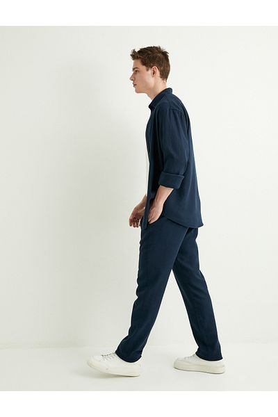 Koton Leinenhose – Taillenschnürung und Taschendetail