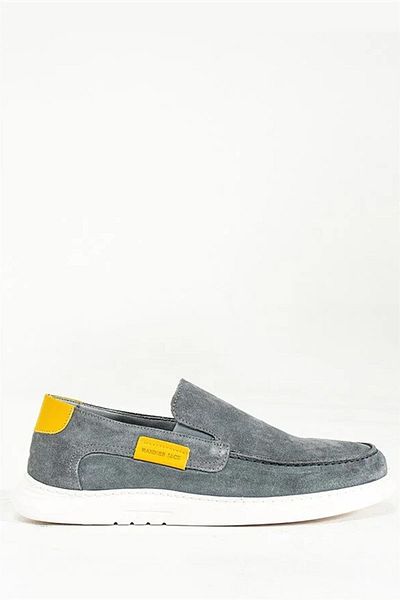 Hammer Jack Genuine Leather Maykop Gray Suede Men's Casual Shoes