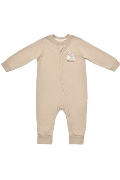 BabyCosy Salopeta cu fermoar Girafa, BabyCosy, Mink, 12-18 luni