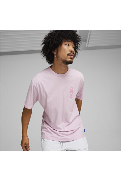 Puma X Playstation Erkek Pembe T-shirt