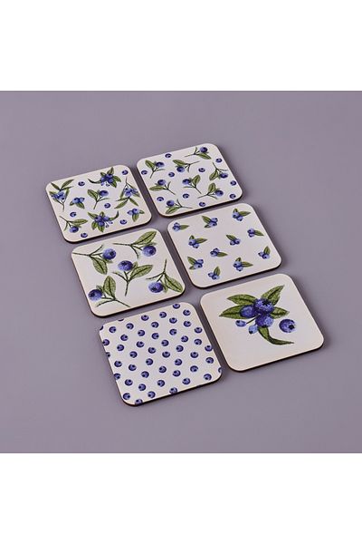 Bella Maison Blueberry 6-Piece Coasters Purple (10X10 cm)
