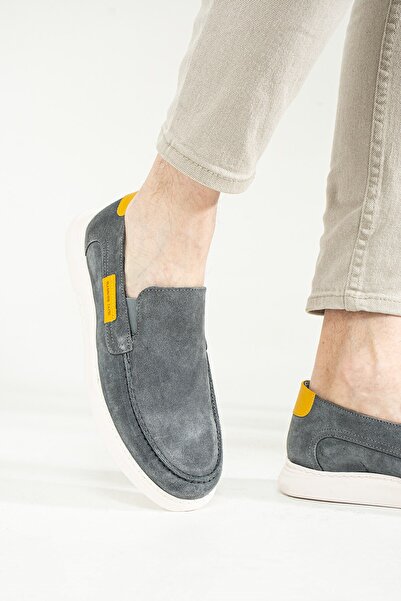 Hammer Jack Genuine Leather Maykop Gray Suede Men's Casual Shoes