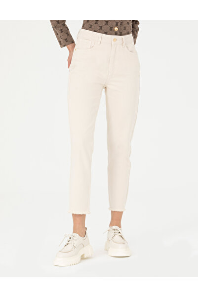Pierre Cardin Cream Mom Fit Jean Trousers 50279060 -Vr071