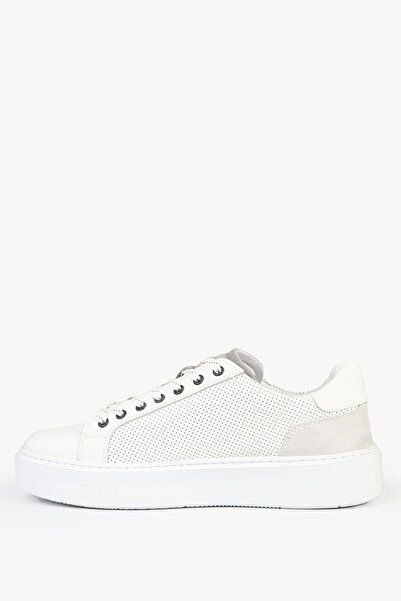 Hammer Jack Men's Orlean White Black Genuine Leather Shoes