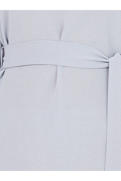 Styli Solid Cuff Sleeves Longline Top & Wide Leg Pants Modest Set