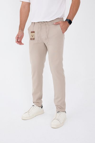 BROCARD Ανδρικό χειμερινό Jogger Slimfit ύφασμα με μισό ελαστικό παντελόνι