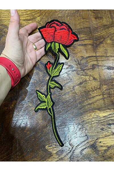 Gönülden Tasarım APLIKAȚIE DE CUSUT ROȘU FLORĂ ALEARMĂ CARE SE ALEGE PE FIER ...