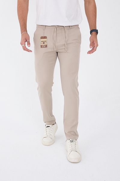 BROCARD Ανδρικό χειμερινό Jogger Slimfit ύφασμα με μισό ελαστικό παντελόνι