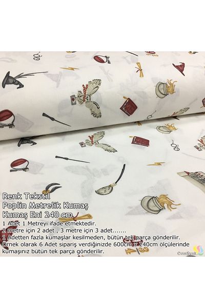 Renk Tekstil Ύφασμα Ποπλίνα με σχέδια από φυσικό 100% βαμβάκι - Χόμπι - Παπλωματοθήκη - Ράψιμο