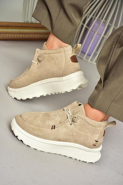 Fox Shoes T 973774202   Pantofi dama din piele intoarsa bej