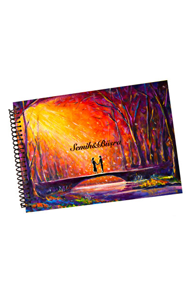 PAKLON İsme Özel Renkli AŞK Sevgili Anı Defteri Sert Kapak A4 Boy (KRAFT İÇ SAYFA)