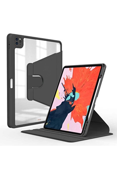 Miscase İpad Mini 6 Uyumlu Kılıf Katlanır Kalem Bölmeli Standlı Uyku Modlu Ak...