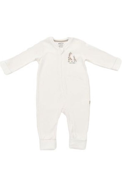 BabyCosy Salopeta cu fermoar Girafa, BabyCosy, Ecru, 12-18 luni