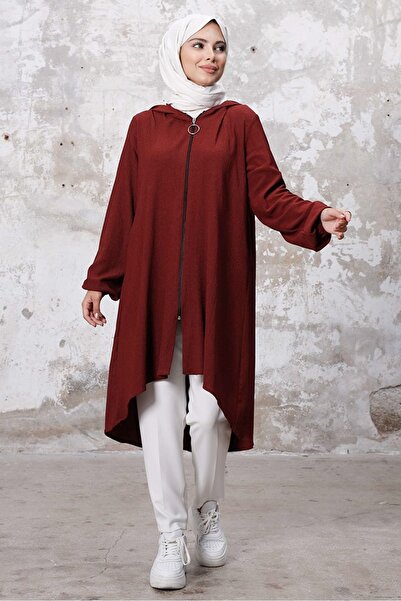 Bestenur Капюшон з капюшоном 1254 - бордовий