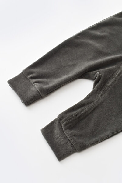 BabyCosy Salopeta cu maneca lunga si fermoar Antracit, BabyCosy, 6-9 luni