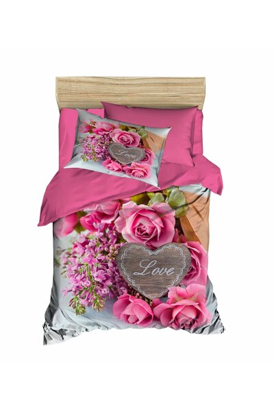 Fabeteks One Bunch of Rose Digital Single Young Duvet Cover Set