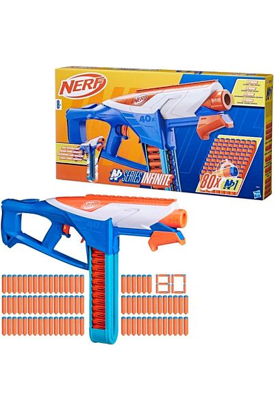 Nerf N Series Infinite Dart Gun and 80Pcs N1 Darts F8631
