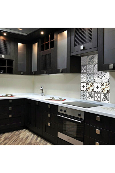 TİNK Kendinden Yapışkanlı İngiliz Desenli Pvc Karo 15x15 Cm 10'lu Paket