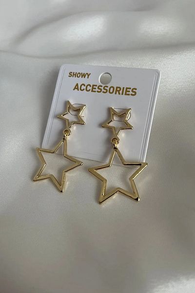 Alexis Carrel Women's 2-Piece Star Gold Earrings