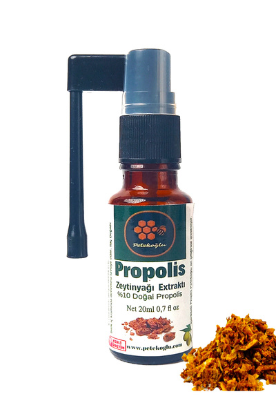 Petekoğlu 20ml Propolis Damla Sprey Zeytinyağı Alkolsüz Extraktı %10