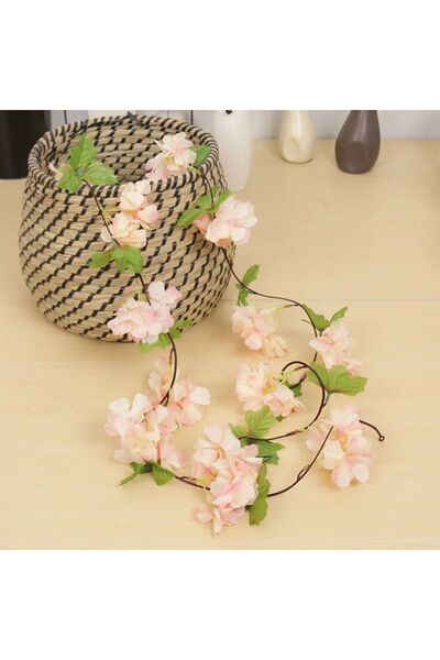 Artificial Flower Spring Branch Ivy Japanese Cherry Flowering 230 Cm 18 Flowers 1st Quality Wrap-On Model