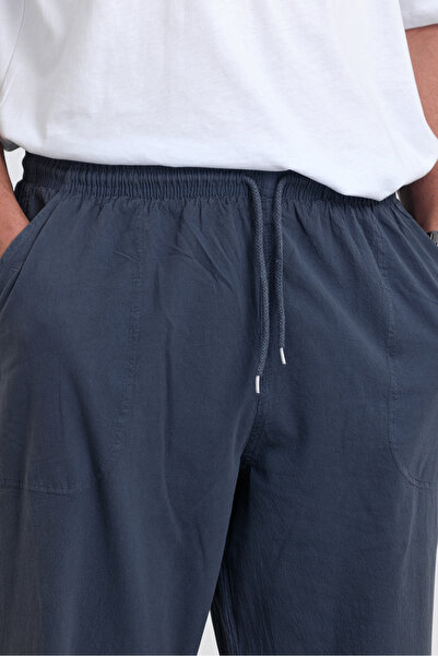 MAXIMILLIAN Erkek Baggy Fit FÜME Keten Karışımlı Pantolon